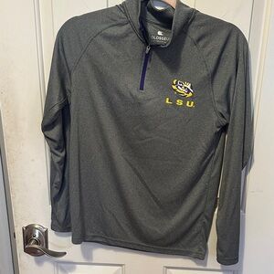 Colosseum Charcoal LSU Quarter-Zip Pullover Youth Large 16-18 Quarter Zip